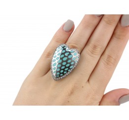 Кольцо серебряное с эмалью Сердце (15 2690А)