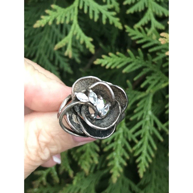Кольцо серебряное с цирконием эксклюзивное Карнавал (100986)