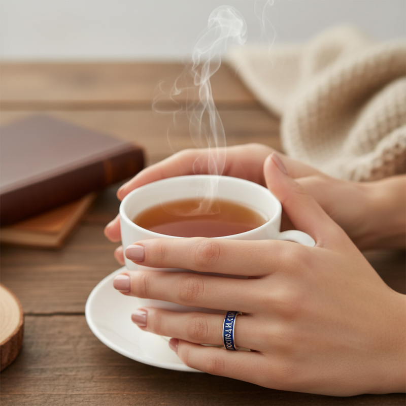 Кольцо серебряное с эмалью Спаси и сохрани (0108.10)