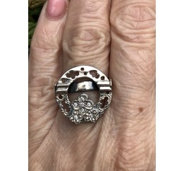 Кольцо серебряное с цирконием Флок (2111548)