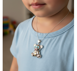 Подвес серебряный Мишка 456п