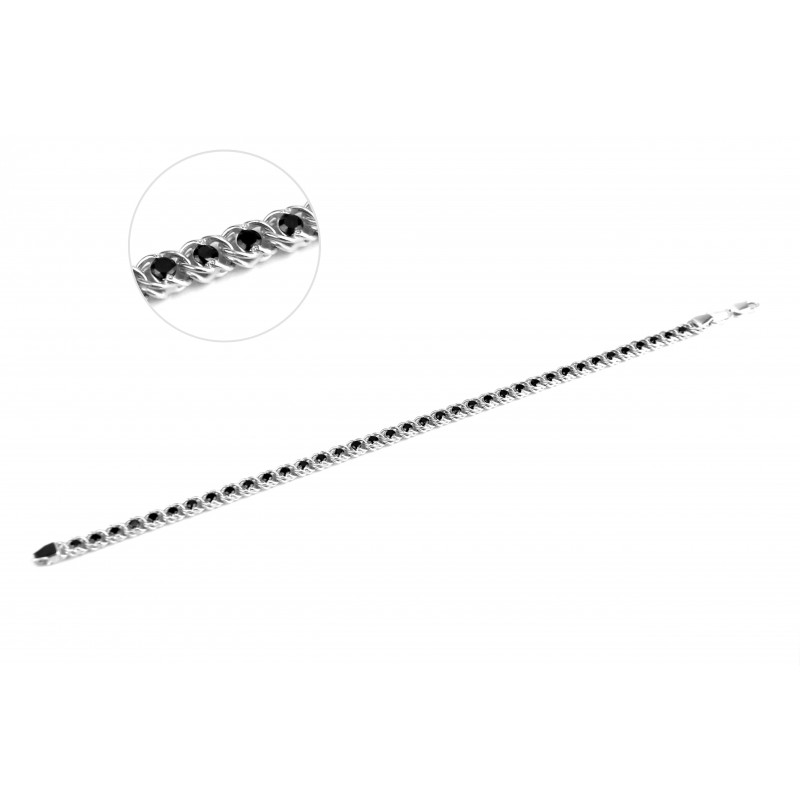 Браслет серебряный с цирконием Арабка (1704л)