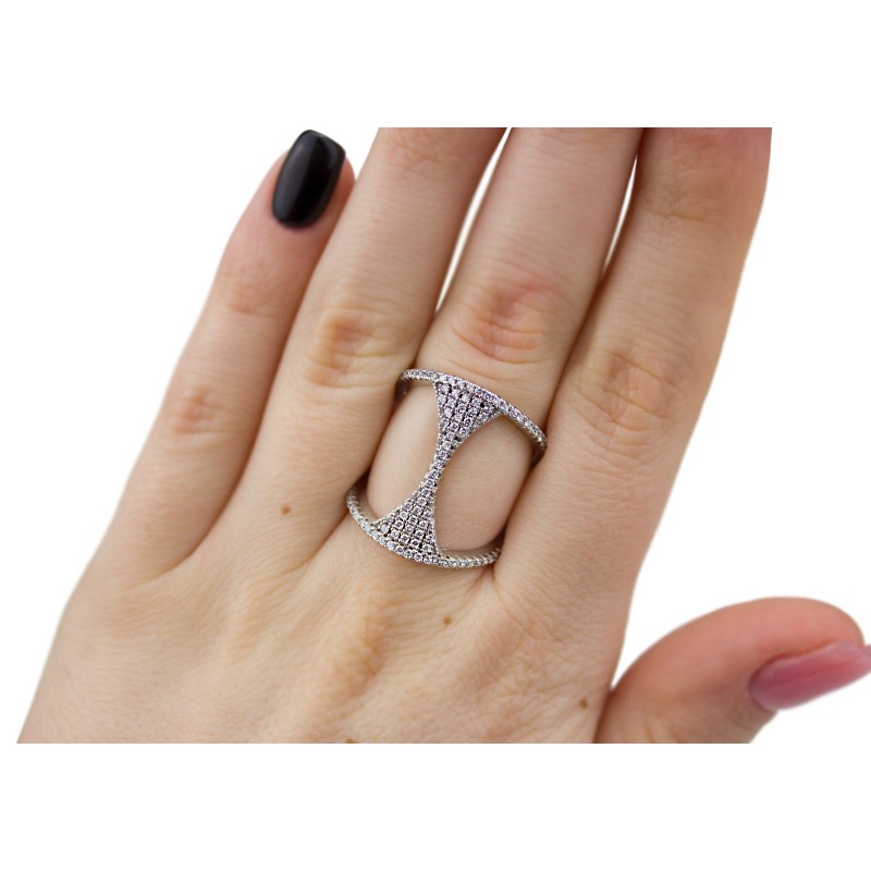 Кольцо серебряное с цирконием эксклюзивное (2899)
