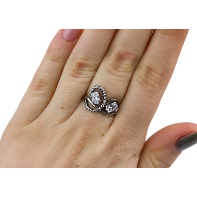Кольцо серебряное с цирконием Лукреция (2112959)