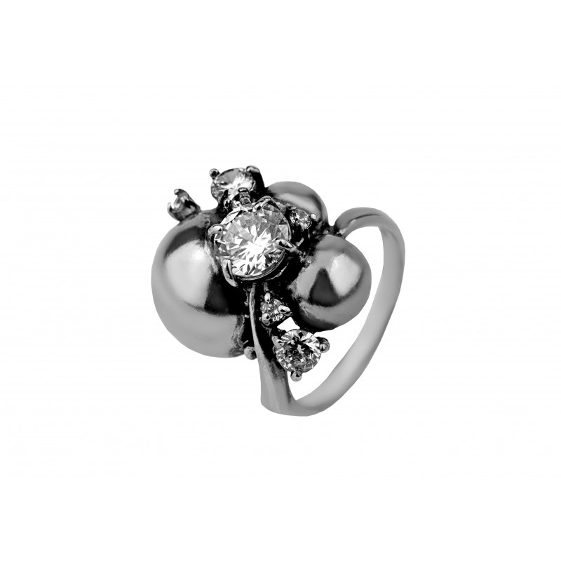 Кольцо серебряное с цирконием Оазис (100241)