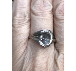 Кольцо серебряное с цирконием Подкова 2 (2111256)
