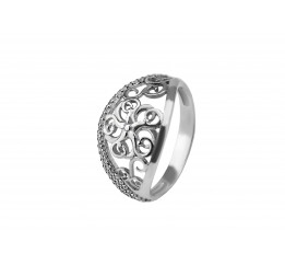 Кольцо серебряное с цирконием Виньетка (1208/1р)