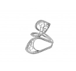 Кольцо серебряное с цирконием  Акцент (1139/1р)