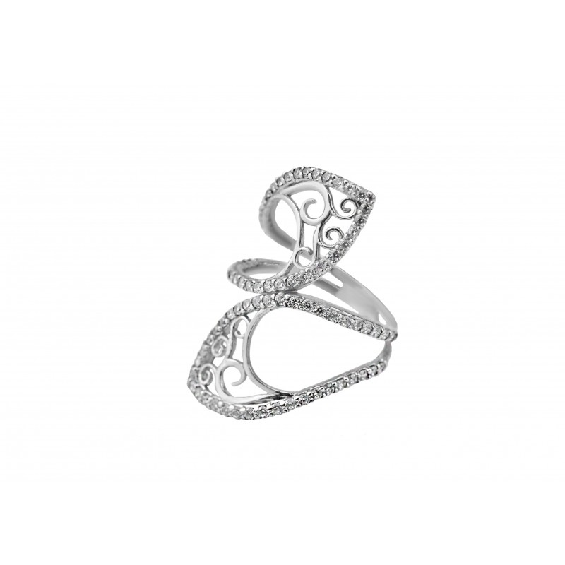 Кольцо серебряное с цирконием  Акцент (1139/1р)