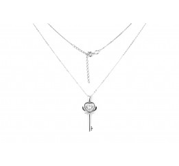 Колье серебряное с цирконием Ключ от счастья (3798р)