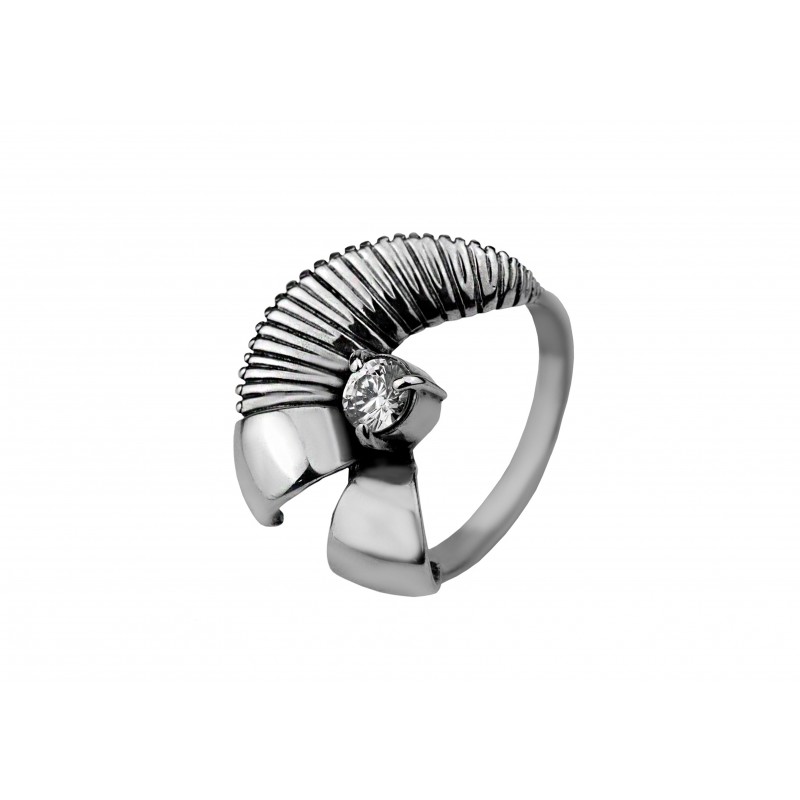 Кольцо серебряное с цирконием Гафре (2111230)