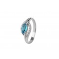 Кольцо серебряное с голубым кварцем и цирконием Завирюха 1957/9р г кварц