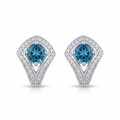Серьги серебряные с натуральным топазом London blue Спарта (2205/9р ТLB)