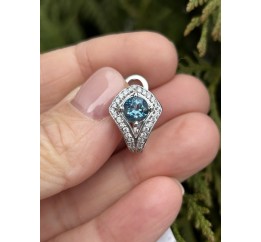 Серьги серебряные с натуральным топазом London blue Спарта 2205/9р ТLB