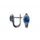 Серьги серебряные с кварцем London blue Амбрелла (2881/9р QLB)