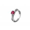 Кольцо серебряное с натуральным рубином Синей 1917/9р рубин