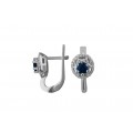 Серьги серебряные с натуральным сапфиром Джени 2219/9р сапфир