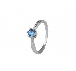 Кольцо серебряное с кварцем London blue Варя (1735/1р QLB)