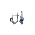 Серьги серебряные с кварцем London blue Вита 2487/9р QLB