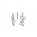 Серьги серебряные с цирконием Богемия 2410/9р