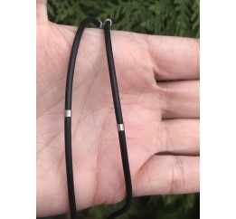 Цепочка Каучук с серебряными вставками (4012ч)