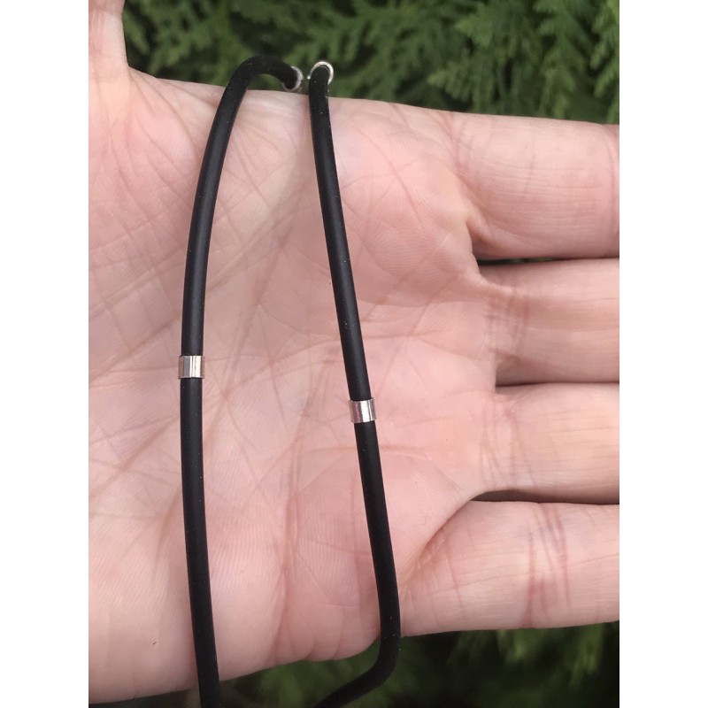 Цепочка Каучук с серебряными вставками (4012ч)