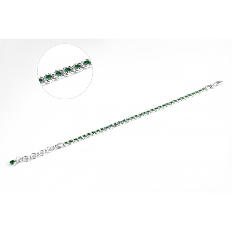 Браслет серебряный с цирконием Арабка (11716сл)