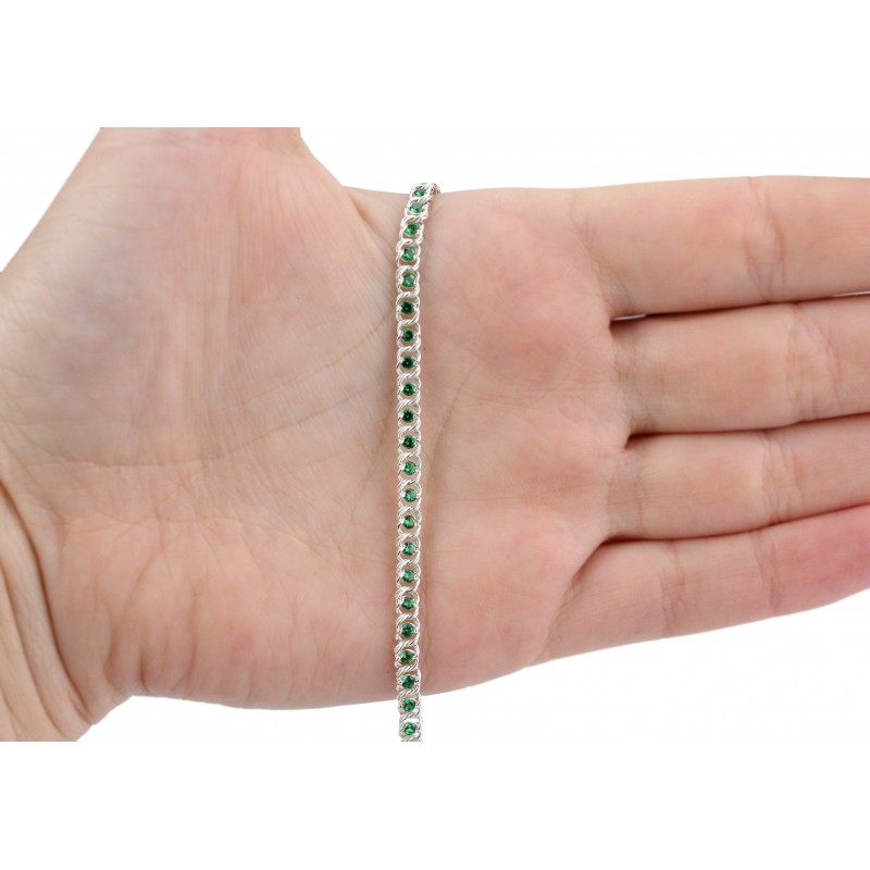 Браслет серебряный с цирконием Арабка (11716сл)