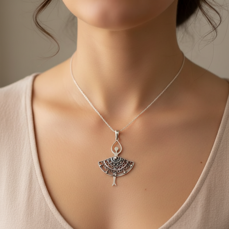 Подвес серебряный Балерина 33267