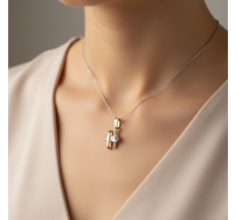 Подвес серебряный с золотом 0264.20