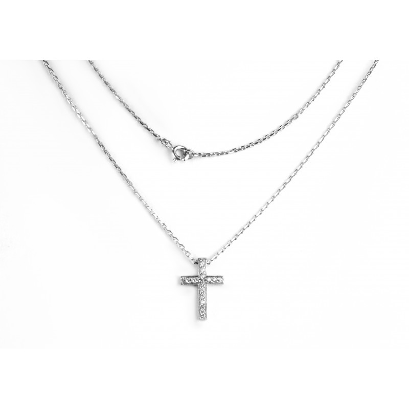 Колье серебряное Крестик (0542.10)