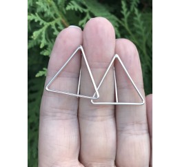 Серьги серебряные Треугольники (251001)
