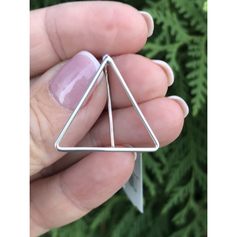 Серьги серебряные Треугольники (251001)