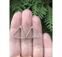 Серьги серебряные Треугольники (25100)