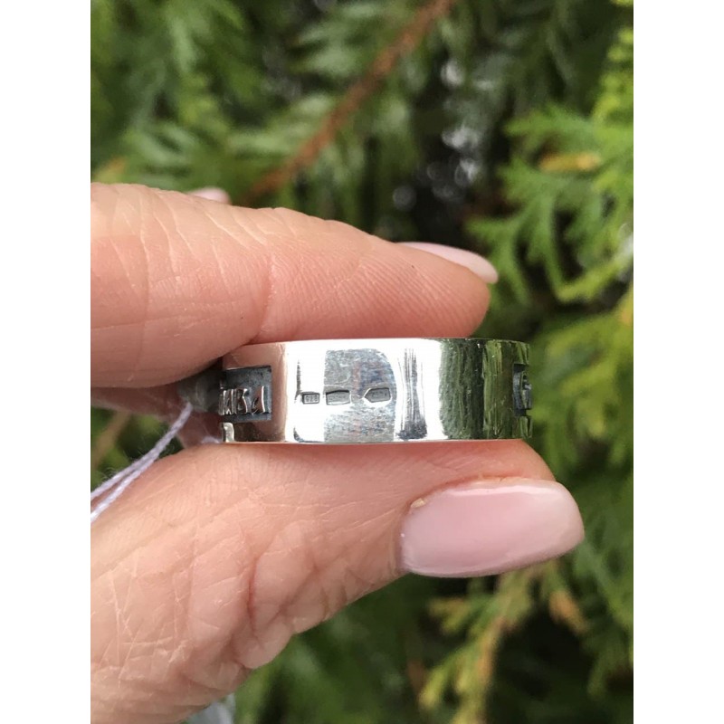 Кольцо кольцо серебряное с золотом Слава Україні Героям Слава (029к)