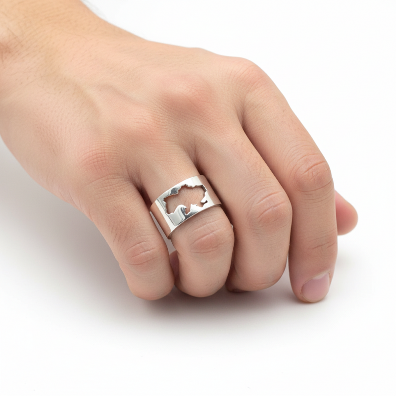 Кольцо серебряное Незалежність (2100687)