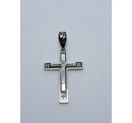 Крестик с эмалью (219чёрный)
