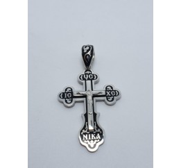 Крестик с эмалью (114чёрный)