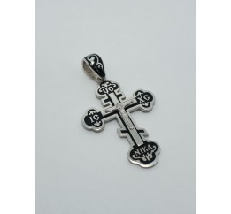 Крестик с эмалью (115чёрный)