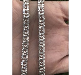 Цепочка серебряная Плоский бисмарк (802б)