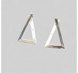 Серьги серебряные Треугольники (40028с)