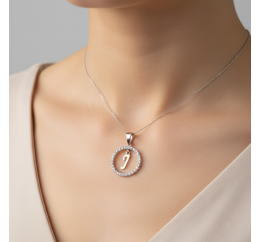 Подвес серебряный с золотом буква И (050пИР)