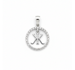Подвес серебряный  буква Ж (050пЖР)