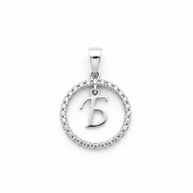 Подвес серебряный  буква Б (050пБРБ)