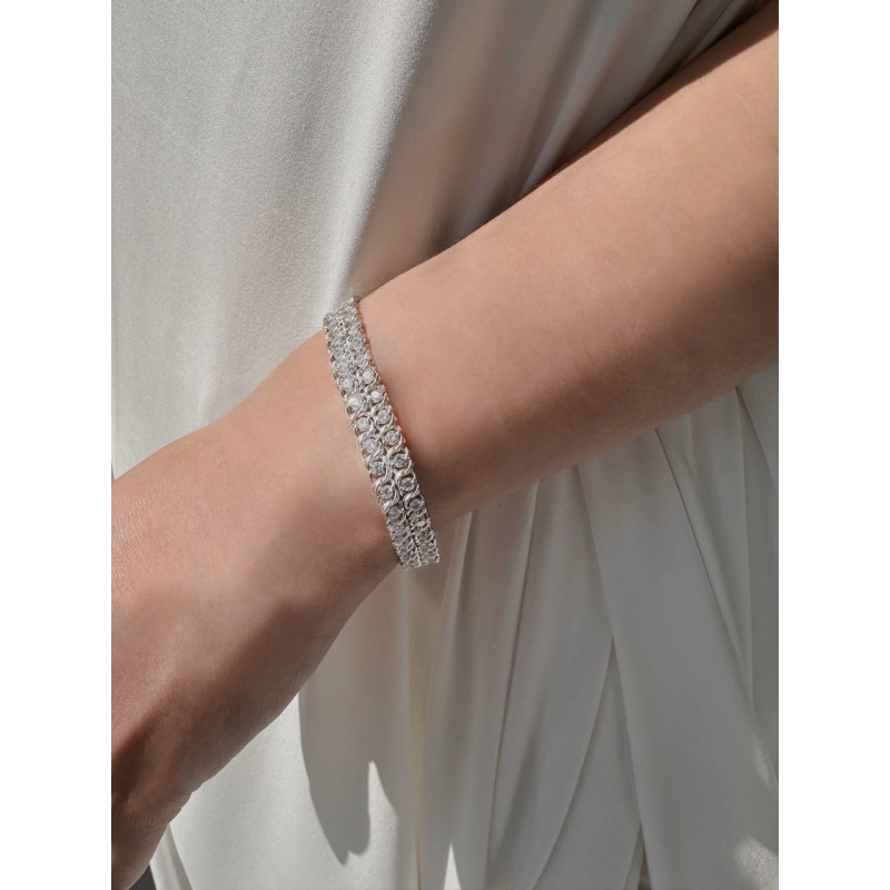 Браслет серебряный с цирконием Арабка (17002лбб)