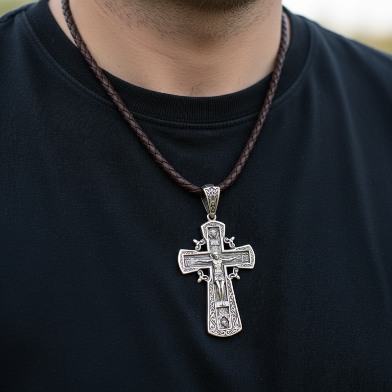 Подвес серебряный Крестик 088