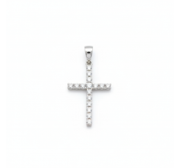 Крестик серебряный с фианитами 294б