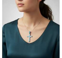 Подвес серебряный Крестик А243г