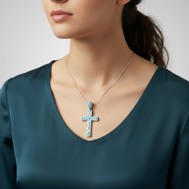 Подвес серебряный Крестик А243г