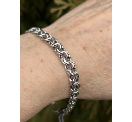 Браслет серебряный Плоский бисмарк (702ч)